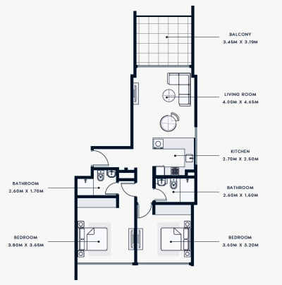 Azizi - Riviera Beach Front - Apartment