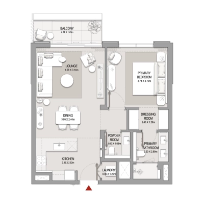 Meraas - City Walk Crestlane - Apartment