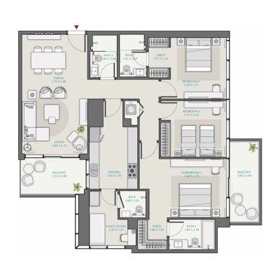 Wasl - Avenue Park Towers - Apartment