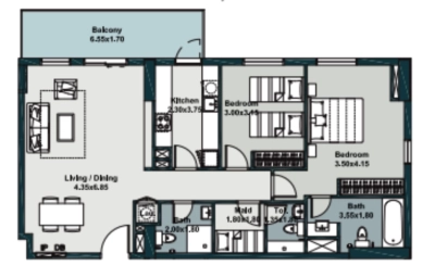 Deyaar Developer - Midtown Mesk - Apartment