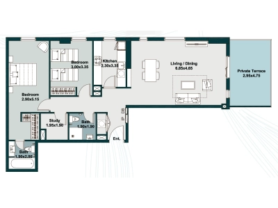 Deyaar Developer - Midtown Mesk - Apartment