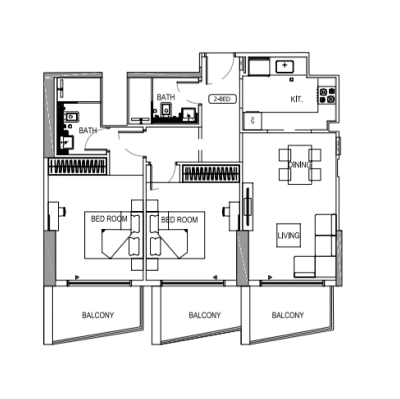 Binghatti - Crest - Apartment