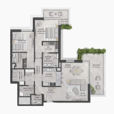 Majid al Futtaim  - Ghaf Woods - Apartment