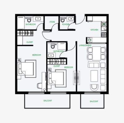 Aqua Properties - The Community Sports Arena - Apartment