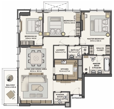 Expo City - Sidr Residences - Apartment